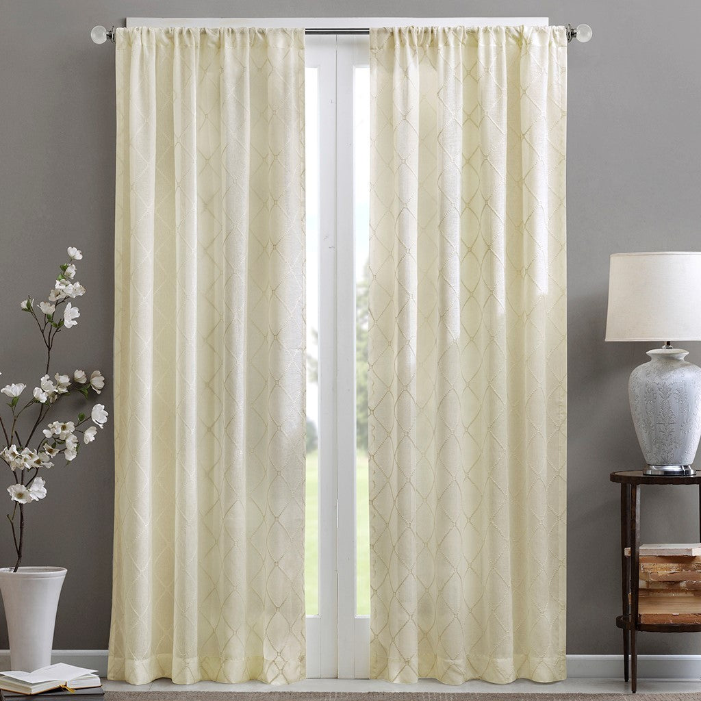 Diamond sheer window curtain panel (only 1 pc panel)