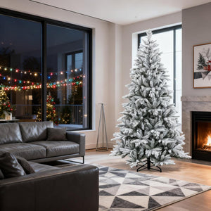 Hinged Xmas Tree - Artificial Flocked Christmas Tree