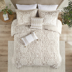 Cotton Comforter Mini Set Taupe King