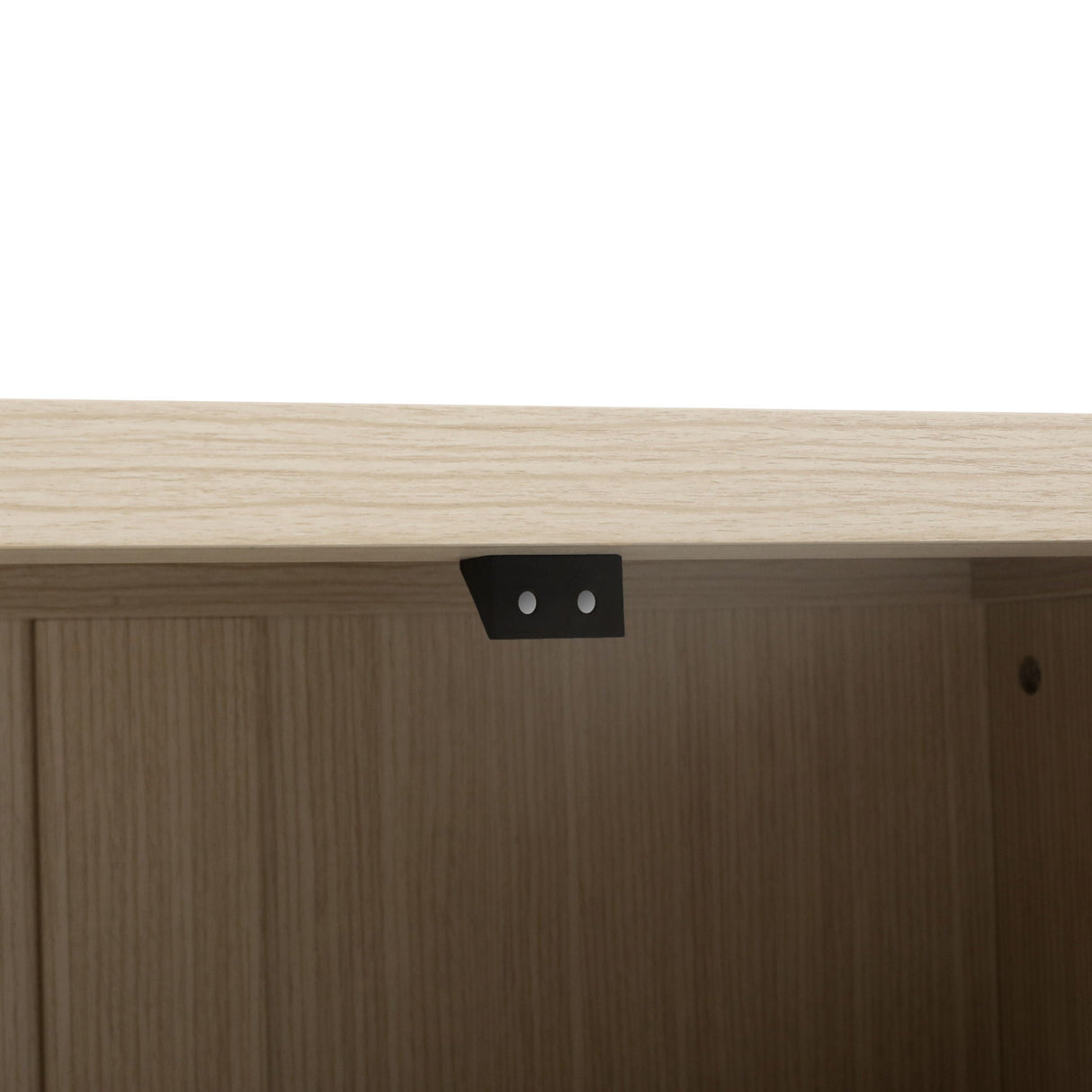 Modern Storage Cabinet With 4 Doors & Adjustable Shelves