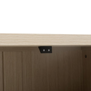 Modern Storage Cabinet With 4 Doors & Adjustable Shelves