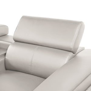 Nova Modern Style Sectional with Console, Wedge, and Bluetooth