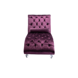 Chaise Lounge Indoor, Button Tufted Upholstered Chaise Lounge Chair With Pillow