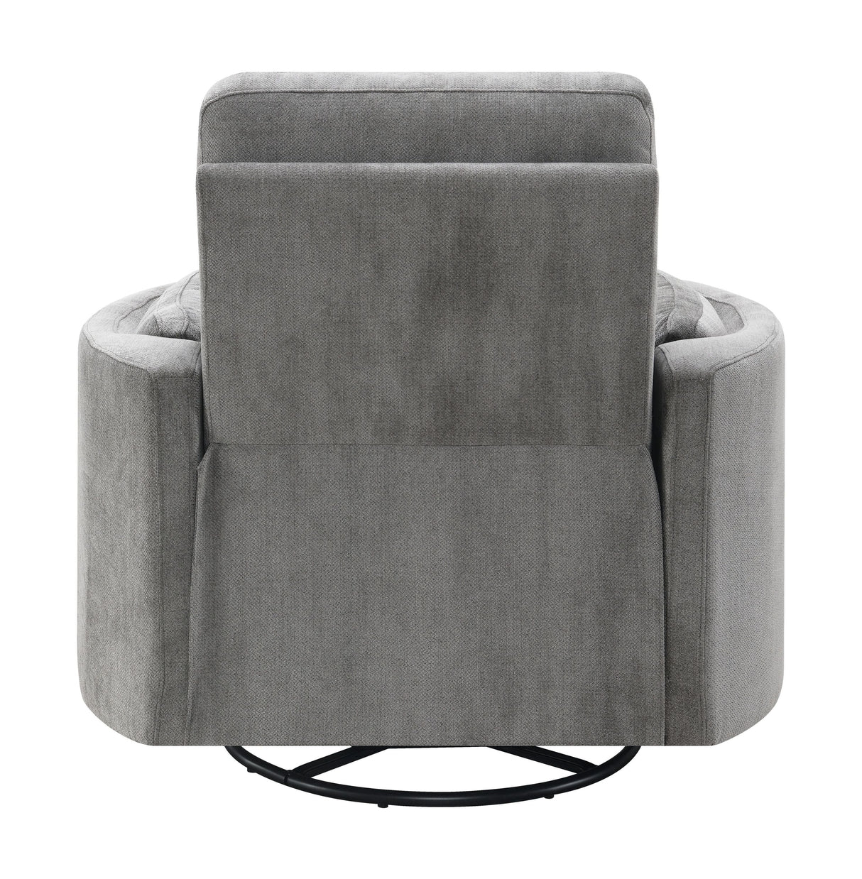 Sagen Charcoal Chenille  Glider Recliner with Swivel