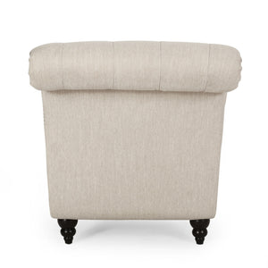 Chaise Lounge With Button Tufted Diamon Stitch