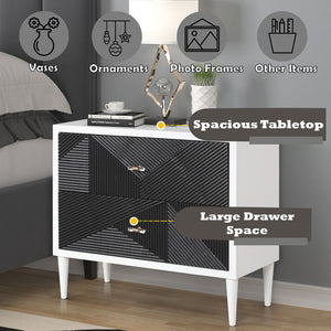 Dubni - Accent Table - White & Black