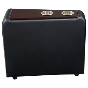 Warren - 4 Seater Home Theater With Wedge Console Recliners - Black
