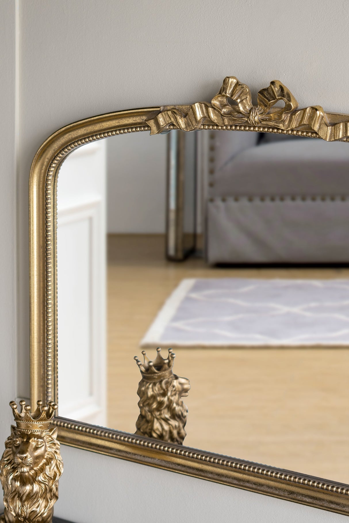 40.2' x 29.9' Baroque Style Gold Arch Mirror