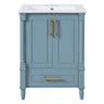 Bathroom Vanity With Ornate French Cylinder Legs, Soft Close Drawer