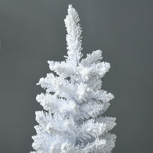 HOMCOM 5' Snow Flocked Artificial Pencil Christmas Tree
