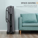 Rollaway folding bed with mattress & adjustable backrest