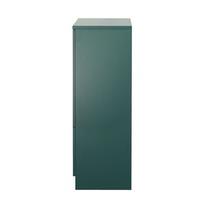 Modern Cabinet With Glass Doors And Drawer