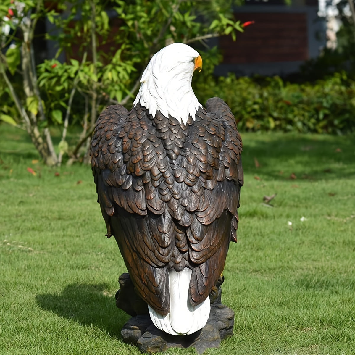 Large Standing Bald Eagle Garden Sculpture