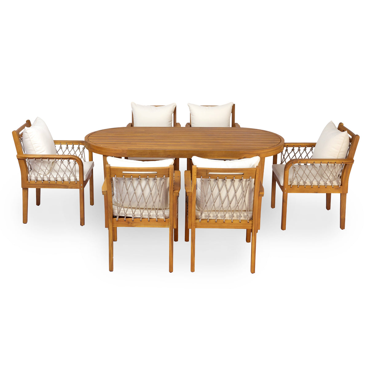 7-Piece Outdoor Acacia Wood Dining Set