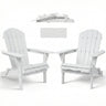 Folding Adirondack Lounge Chair With Embossed Grain Texture