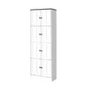 Tall Storage Cabinet With 8 Doors And 4 Shelves, Wall Storage Cabinet For Living Room, Kitchen, Office, Bedroom, Bathroom