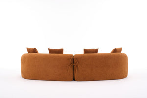 4 Seater Sofa With Fabric, 30D, 60 Hardness Full Sponge, 4 Pillow For Living Room, Home Furniture Sleeper Sectional Sofa For Apartment
