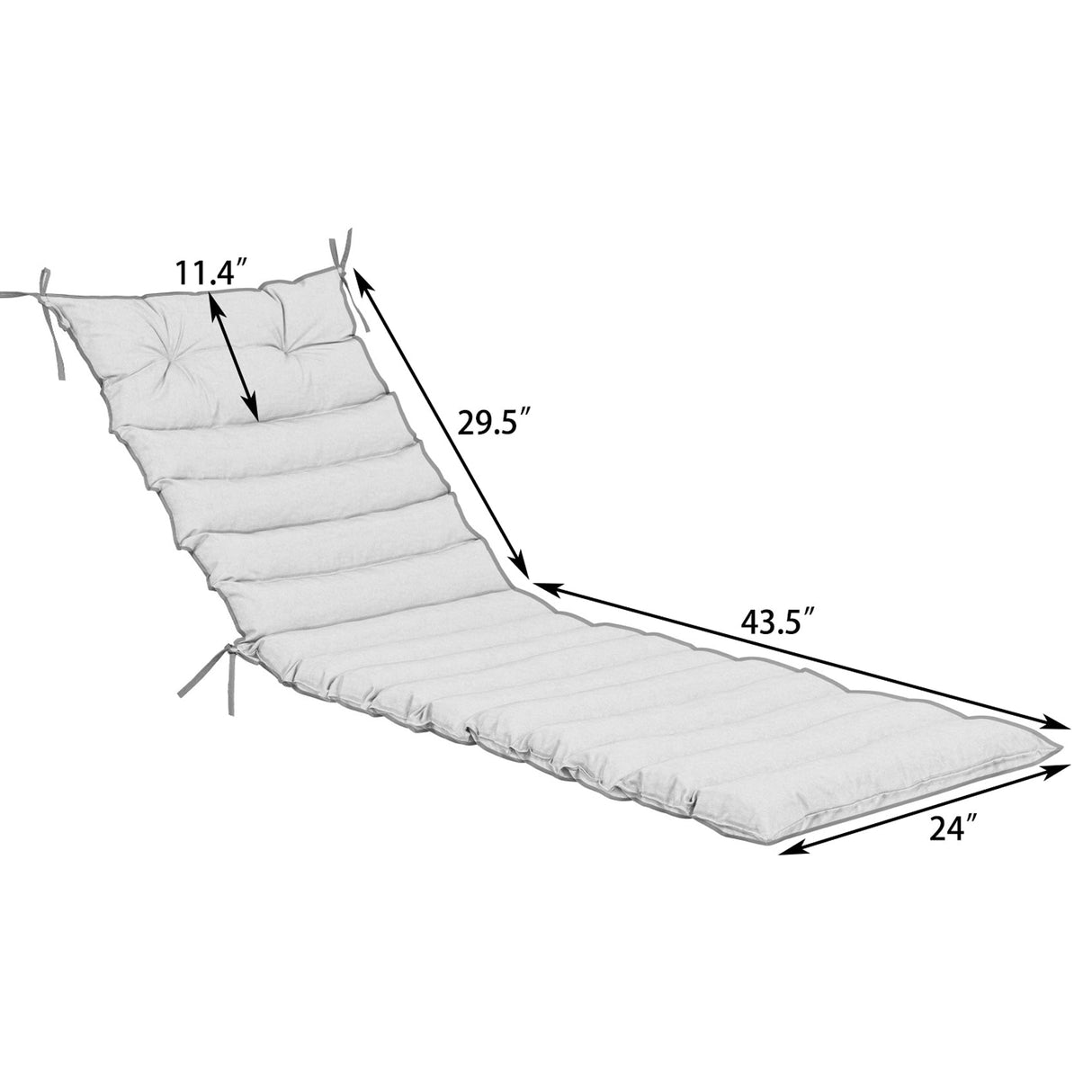 Outdoor Lounge Chair Cushion Replacement Set - 2PCS - Khaki