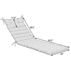 Outdoor Lounge Chair Cushion Replacement Set - 2PCS - Khaki