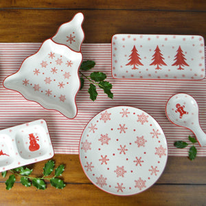 Winterfest 5 Piece Accessory Set| Sugar and Creamer , Salt and pepper shakers , spoon rest