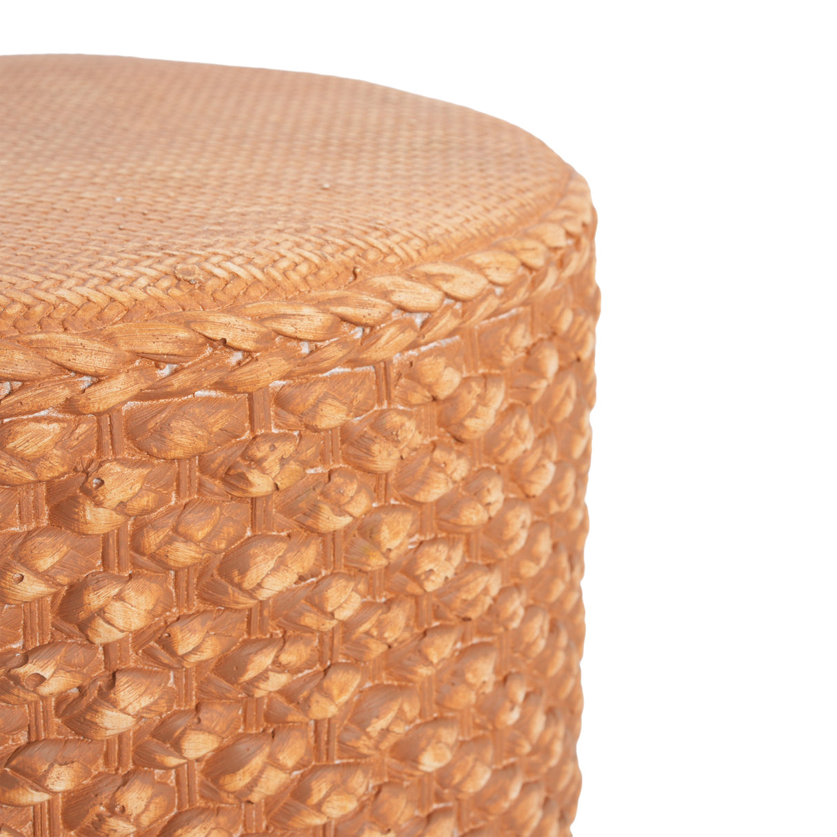 Evie Outdoor Patio Round MGO Side Table Brown