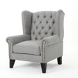 Cerebral Upholstered Wingback Chair with Diamond Tufting and Nailhead Trim - Accent Chairs