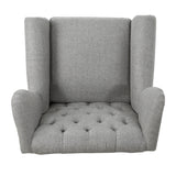 Cerebral Upholstered Wingback Chair with Diamond Tufting and Nailhead Trim - Accent Chairs