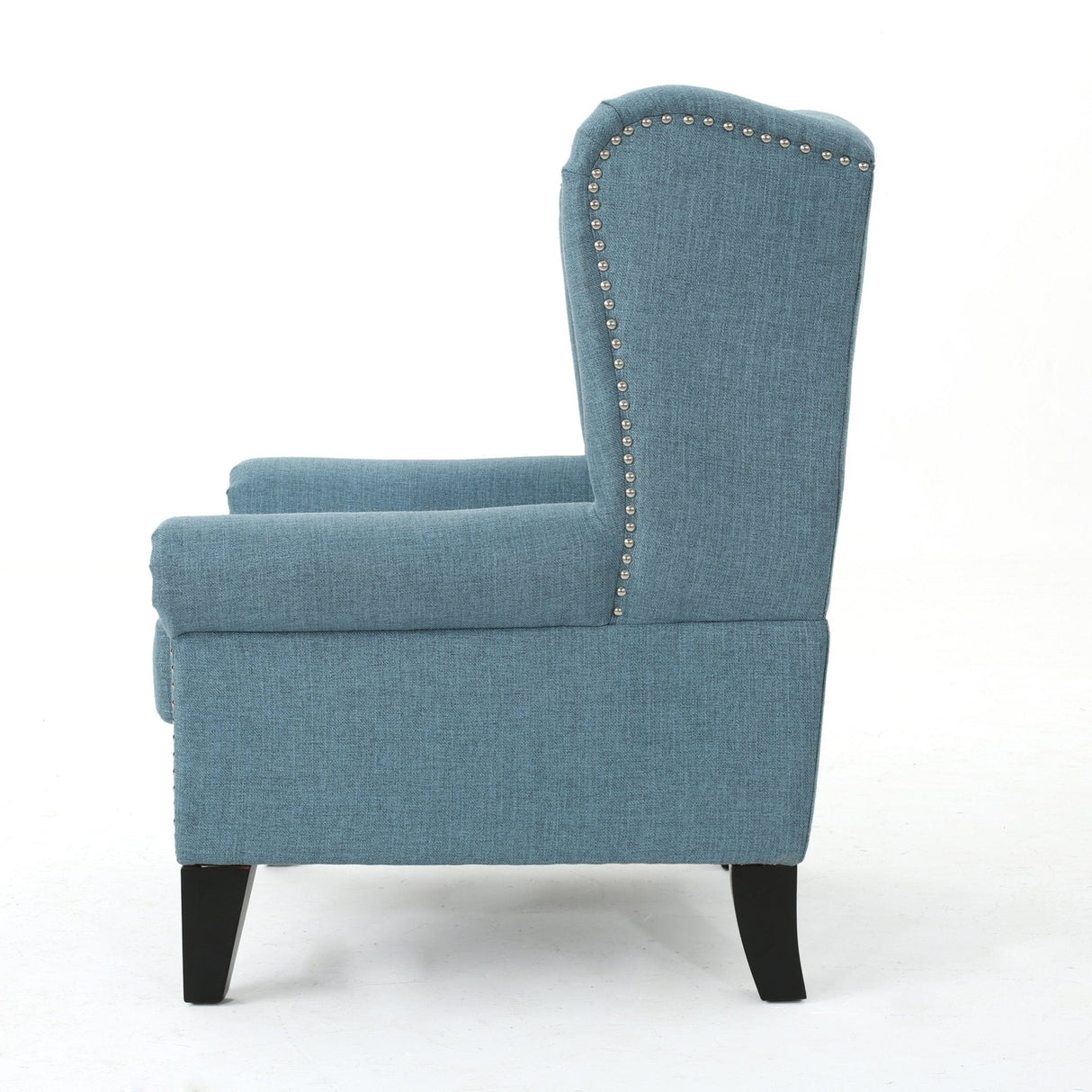 Cerebral Upholstered Wingback Chair with Diamond Tufting and Nailhead Trim - Accent Chairs