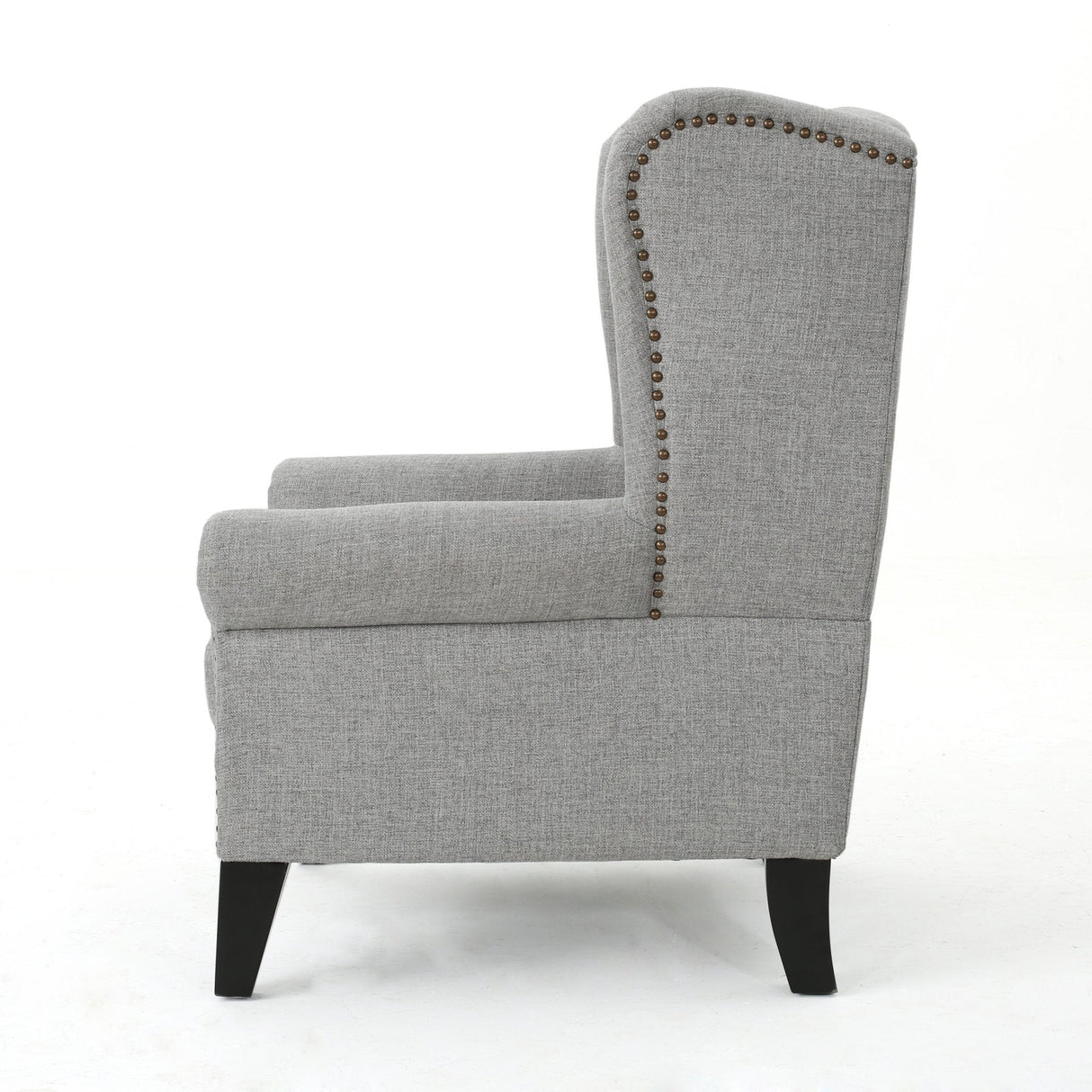 Cerebral Upholstered Wingback Chair with Diamond Tufting and Nailhead Trim - Accent Chairs