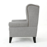 Cerebral Upholstered Wingback Chair with Diamond Tufting and Nailhead Trim - Accent Chairs