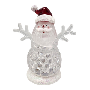 Lighted Shimmer Santa - 4.5 inch