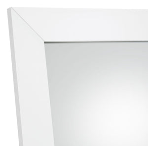 Cadence Tempered Glass Full Length Mirror White High Gloss