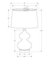 Gourd Table Lamp with Chic Cone Shaped Fabric Shade