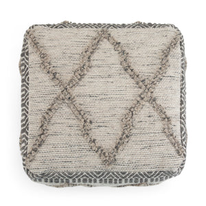 Sweeney Square Pouf Grey/Natural
