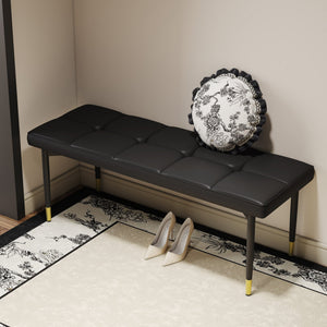 Multifunctional Black Shoe Bench