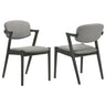 Modern Dining Chair And Zigzag Arm Design (Set of 2)