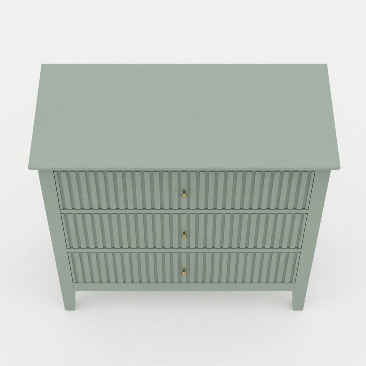 Fluted 3 Drawer Nightstand With Soft Close Slides