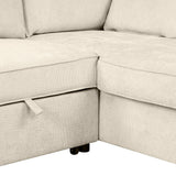 The Lionel Multifunctional Chenille Convertible Sofa Bed - USB and Storage