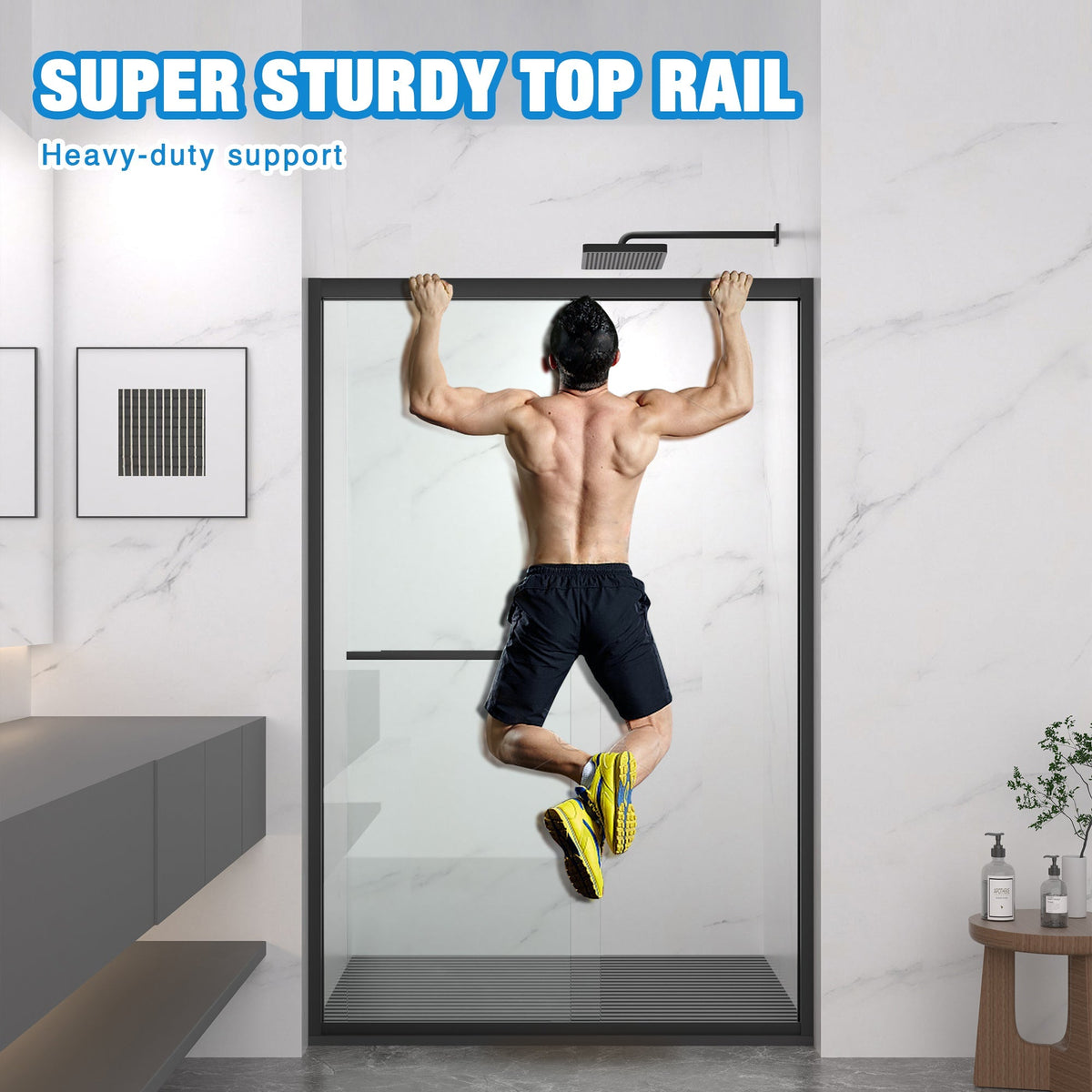 Aluminum Frame Double Sliding Shower Door