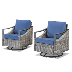 Outdoor Swivel Rocking Glider Chairs Set of 2