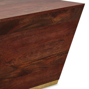Abba - Square Coffee Table - Cognac Brown