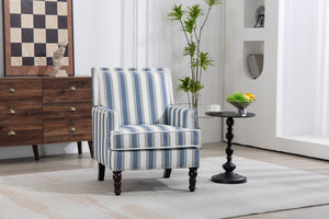 Upholstered Accent Chair with Solid Wood Legs