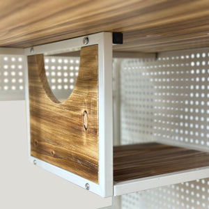 55.12' Spacious Cat House with Tempered Glass (White)