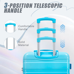 3-Piece PC Spinner Wheel Luggage Set with Gradient Color