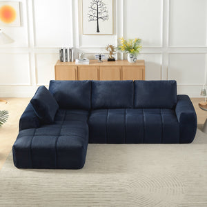 Faux Fur L-Shape Luxury Sectional Oversized Sofa