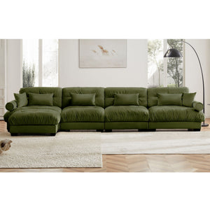 Super Comfort Oversized Modular Sectional Sofa With Movable Ottoman