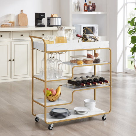 6-tier-bar-cart,-slide-bar-serving-cart-Carts-&-Islands