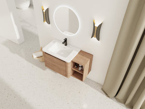 40'' Wall-Mounted Bathroom Vanity