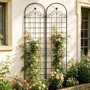 Metal Garden Trellis For Climbing Plants Outdoor Rustproof Plant Support Rose Trellis Netting Trellis