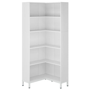 L-Shaped Bookcase, 5 Tier Freestanding Corner Bookshelf